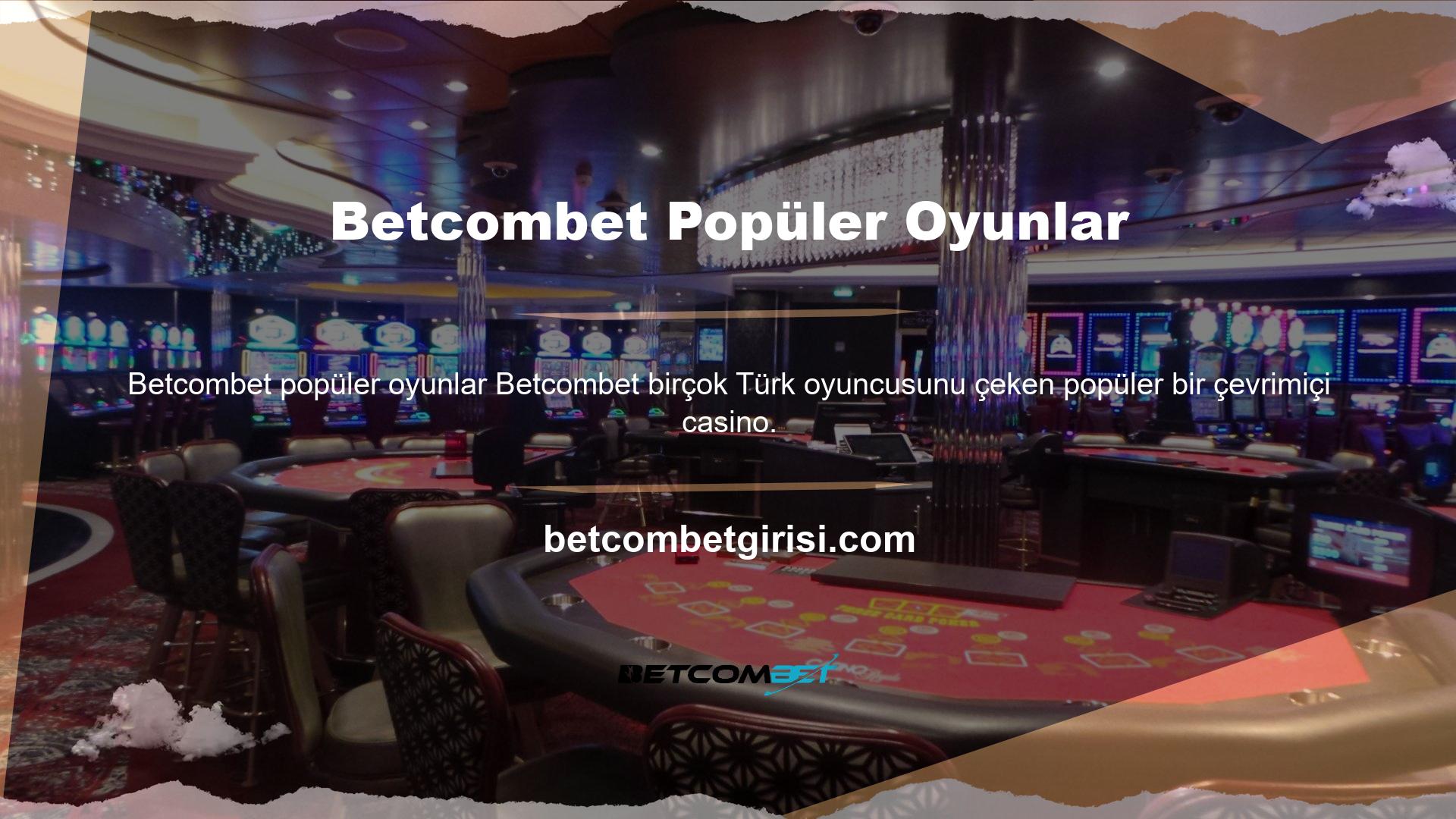Menüde klasik gerçek casinolara benzemeyen farklı casino oyunları bulabilirsiniz